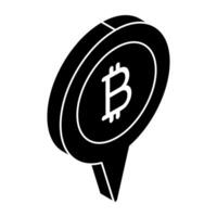 Creative design icon of Bitcoin chat vector