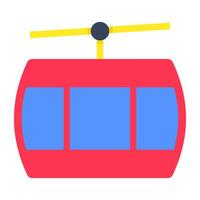 A unique design icon of cable car vector