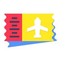 A unique design icon of air ticket vector