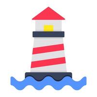A unique design icon of lighthouse vector