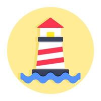 A unique design icon of lighthouse vector