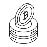 Modern design icon of Bitcoin data vector
