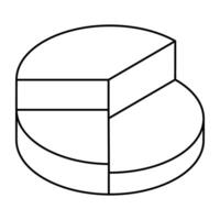 Premium design icon of financial graph vector