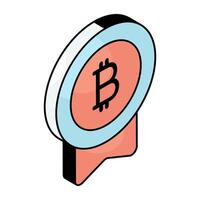 Modern design icon of Bitcoin badge vector