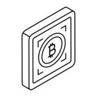 An icon design of Bitcoin scan vector