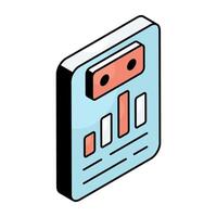 An icon design of business report vector