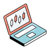 Creative design icon of financial graph vector
