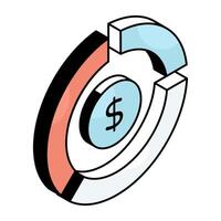Creative design icon of financial graph vector