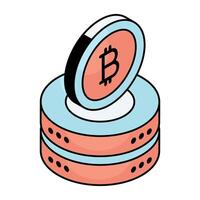 Modern design icon of Bitcoin data vector