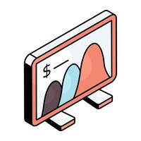 Creative design icon of financial graph vector