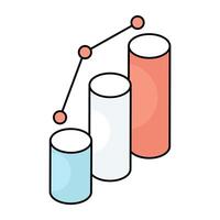 Creative design icon of graph vector