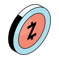 Perfect design icon of zec coin vector