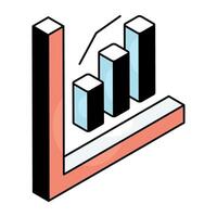 Creative design icon of financial graph vector