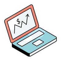 Creative design icon of financial graph vector