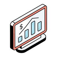 Creative design icon of financial graph vector