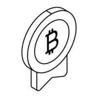 Modern design icon of Bitcoin badge vector