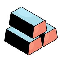 A beautiful design icon of ingots vector