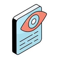 A trendy design icon of file monitoring vector