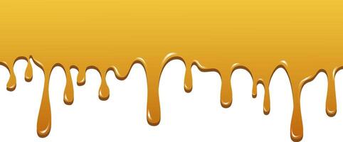 A dripping honey dripping on a white background vector