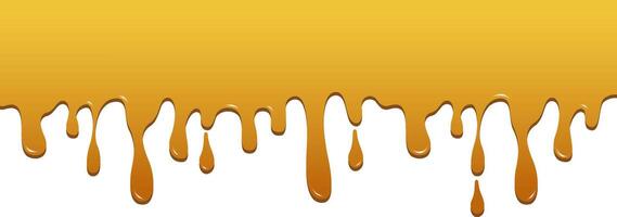 A dripping honey background with a white background vector