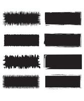 Brush black labels vector