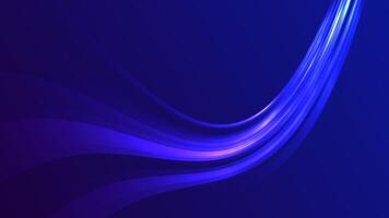 Abstract blue light waves on a dark background vector