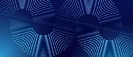 Abstract blue wave background with lines vector