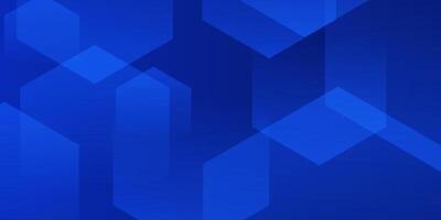 A blue background with geometric shapes vector