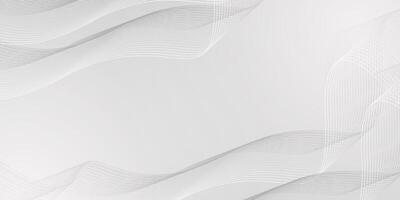 Abstract white background with wavy lines vector