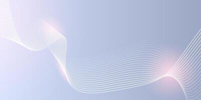 Abstract grey background with dynamic glowing wavy lines. vector
