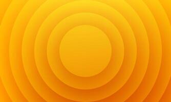 yellow 3d concentric circle pattern background vector