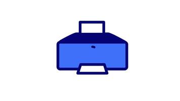 Looping animation of a printer ejecting paper adds a dynamic visual for showcasing printing processes in tech presentations video