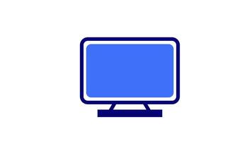 Looping animation of a monitor powering on and loading the desktop environment gives a seamless portrayal of the boot process video