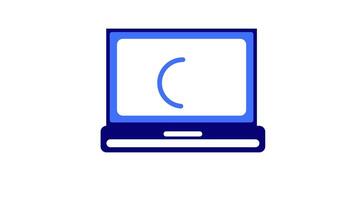 Looping animation of a monitor screen flickering provides a realistic effect for showcasing software glitches or loading sequences video