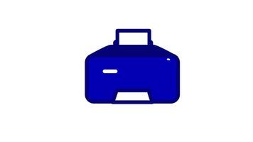 Looping animation of a printer producing documents continuously provides an engaging depiction of high-speed printing video