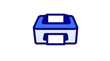 Looping animation of a printer printing out photos or high resolution images highlights its capabilities in creative or business content video