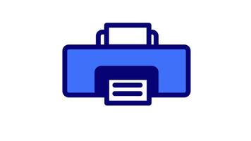 Looping animation of a printer scanning documents and printing them out highlights multi-functional printer capabilities in an engaging format video