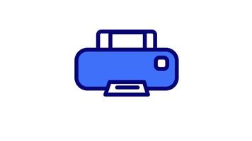 Looping animation of a printer syncing wirelessly with a device illustrates modern connectivity features in a tech savvy visual video