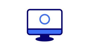 looping animação do uma monitor mostrando sistema inicialização telas aumenta tutoriais ou conteúdo relacionado para operativo sistemas video