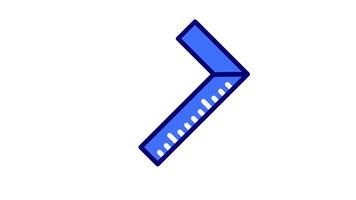 Looping animation of a L shape ruler snapping to precise measurements enhances tech tutorials or presentations about design tools video
