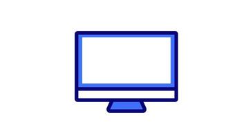 Looping animation of a monitor cycling through boot phases, from startup logo to desktop load, provides a complete overview of the process video