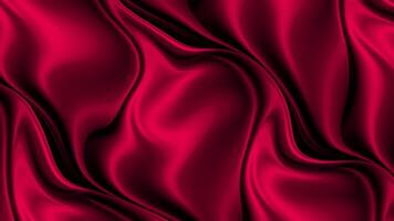 une rouge soie en tissu Contexte avec ondulé lignes video