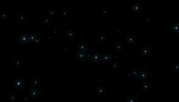 Animated glowing blue stars with twinkling effect in dark space, cosmic scene with shimmering celestial lights, sparkling starry sky for abstract space themed backgrounds video