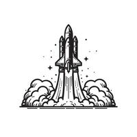 space shuttle rocket illustration vector