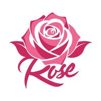 rose flower logo design illustration vector