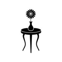 silhouette image of table vector