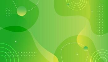 Gradient green yellow abstract geometric background vector