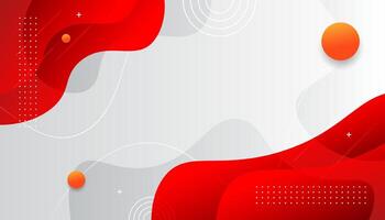 Abstract gradient red fluid shape modern background vector