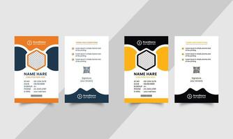 Business id card template font and back side vector