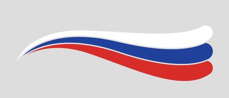 Russia flag, Russian flag tricolor curvy design, Russian wavy flag vector